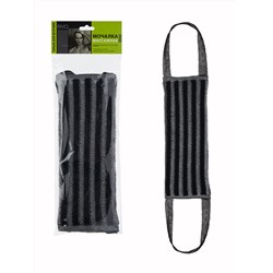 Мочалка для тела "German Quality"Длинная"Mens", вертикальная полоса, полиэстер, поролон, 36х12см