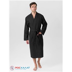Мужской вафельный халат с планкой В-03 (27)