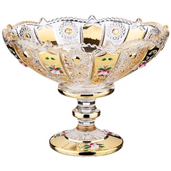КОНФЕТНИЦА "LEFARD GOLD GLASS" 19,5*19,5 СМ. ВЫСОТА=15 СМ. (КОР=12ШТ.)
