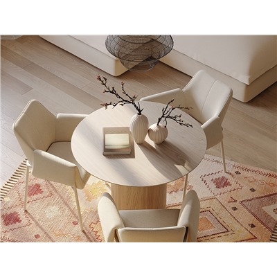 Стул Aline, шенилл, молочный