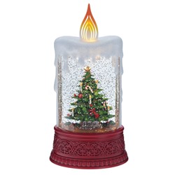 GAEM Изделие декоративное "Свеча" (подсвет, муз, вьюга, 3хААА н/п +USB), L12,5 W8 H24,5 см