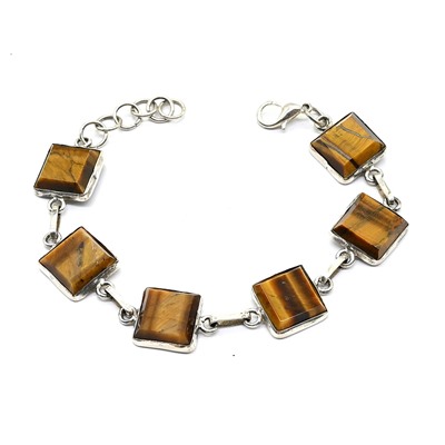 Браслет тигровый глаз, 16,5 см