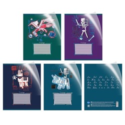 Тетрадь А5 "My Game" в доп. ПВХ обложке, 24 л, линейка, обложка 150 г/м2, mix