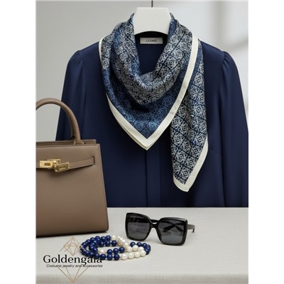 Косынка шелковая с принтом Арт 25183/013