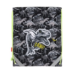 Мешок для обуви 440 х 365 мм, Erich Krause, плотность 300D, со светоотражающей полосой, Dinosaur Park