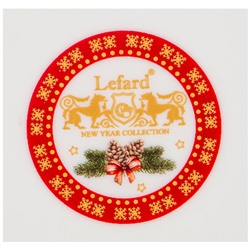 БЛЮДО-ЗВЕЗДА LEFARD "ДЕД МОРОЗ" 26Х5СМ КРАСНОЕ (КОР=24ШТ.)