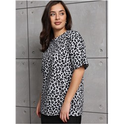 Футболка "Леопард" серый женская