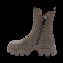 Ботинки из натуральной кожи на меху 6700-2 серые