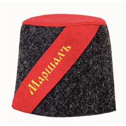 Шапка банная с вышивкой "Папаха"Маршал", войлок