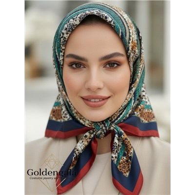 Косынка шелковая с принтом Арт 25183/011