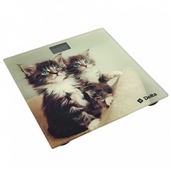 Весы 180 кг 26×26 см электронные напольные DELTA D-9228/1 "Котята"