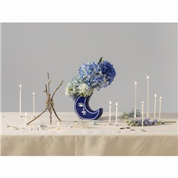 Ваза для цветов Moon, 18 см, синяя