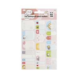 Наклейки бумажные для маркировки MESHU "Cute kittens", 11,5*20см, пакет европодвес