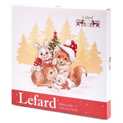 ТАРЕЛКА ЗАКУСОЧНАЯ LEFARD "С НОВЫМ ГОДОМ!" 19 СМ КРАСНАЯ (КОР=18ШТ.)