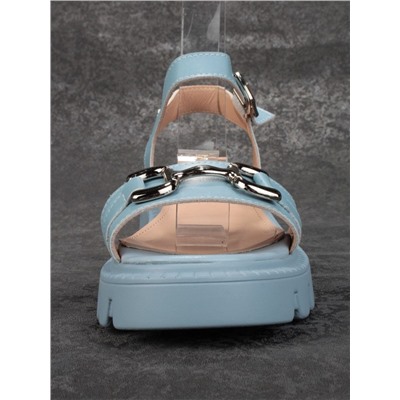 08-PEY182-5 LIGHT BLUE Босоножки женские (натуральная кожа)
