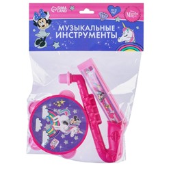 Музыкальные инструменты «Минни Маус», в наборе 3 предмета, цвет розовый
