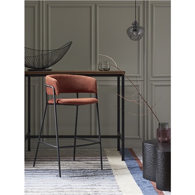 Стул барный Helning, букле, терракота