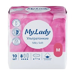 My Lady Ультратонкие прокладки Silky Soft M. Мягкость шелка (нетканный). Длина 24см