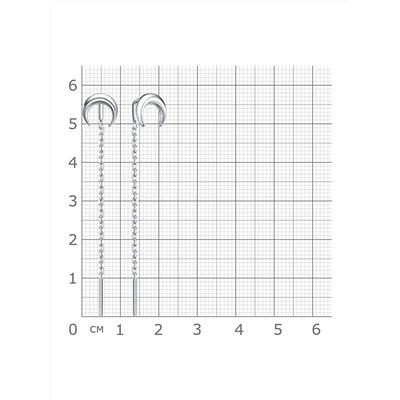 Серьги родированные серебро 925*
