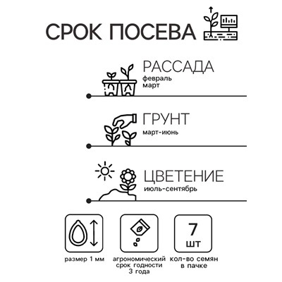 Семена цветов Катарантус ампельный "Медитерраниан смесь", 7 шт