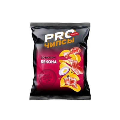 «PRO-Чипсы», чипсы со вкусом бекона, произведены из свежего картофеля, 60 г