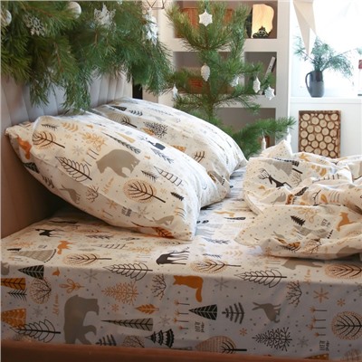 Постельное бельё "Этель" 1.5 сп Let it snow (вид 1) 143х215 см, 150х214 см, 70х70 см - 2 штуки