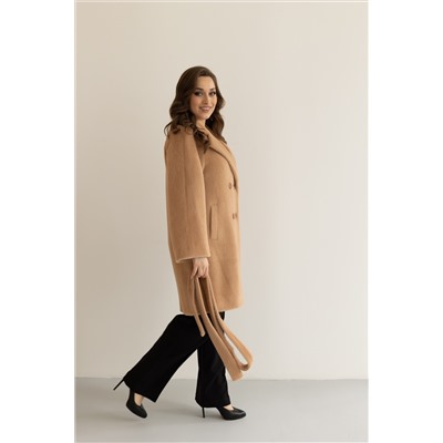 Пальто женское демисезонное 24780 (кэмел/тедди)