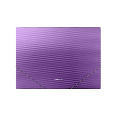 Папка-картотека, А4, 6 отделений, 700 мкм, ErichKrause Diagonal Vivid, на резинке, тиснение, микс