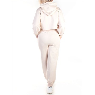 Y316 MILK BEIGE Спортивный костюм женский (100% хлопок)