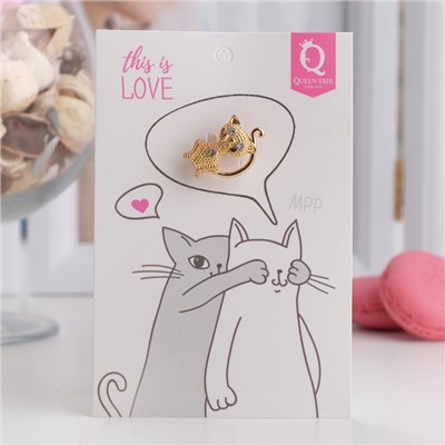 Брошь «Кошка», МИКС