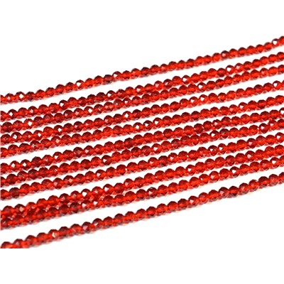 Бусины из шпинели шарик гр.3мм цв.красный, 36см, 125 бусин