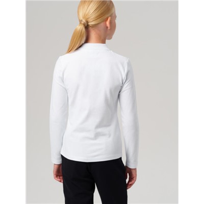 Футболка-поло с длинным рукавом для девочки