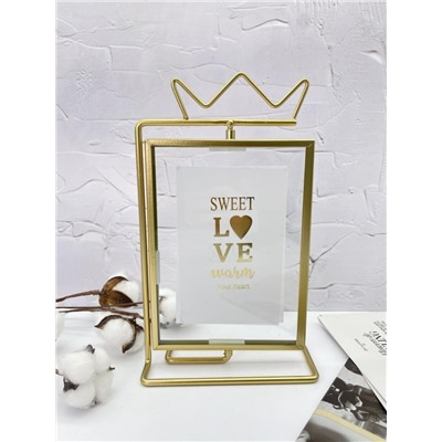 Фоторамка «Crown», gold, металл (10*15 см)