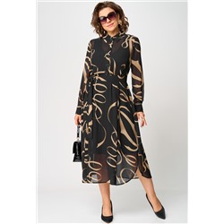 Платье EVA GRANT 7303 черно-бежевый
