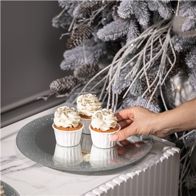 ТОРТОВНИЦА ВРАЩАЮЩАЯСЯ "SILVER MIRROR" 30 СМ