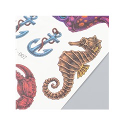 Переводные тату на тело цветные «Подводные мифы», 21×14.8 см