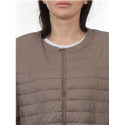 K-528 GRAY BEIGE Куртка демисезонная стеганая женская (70 гр. холлофайбер)