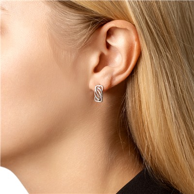 Серьги родированные серебро 925*