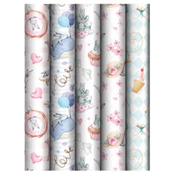 Бумага упаковочная 70*100см MESHU "Tenderness" 80 г/м2 ассорти 5диз MS_62804/Россия