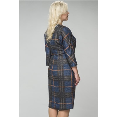 Платье ASV 1595 синий клетка