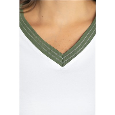 Блуза Лотус (бело-оранжевая) Б13160-20М