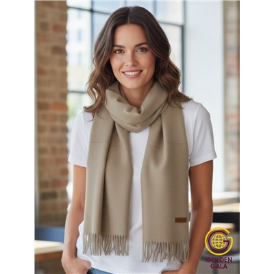 Шарф теплый женский кашемировый Арт 2581Ш/11 (коричневый текстурный)