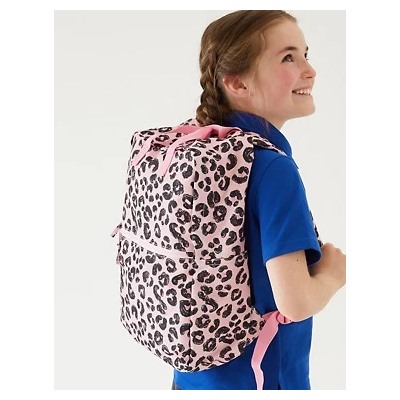 Kids' Water Repellent Leopard School Backpack