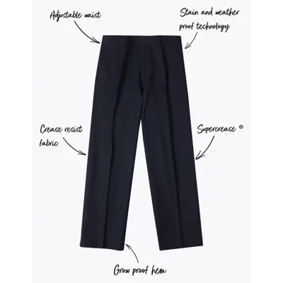 Boys' Regular Leg Additional Length Trousers (2-16 Yrs)