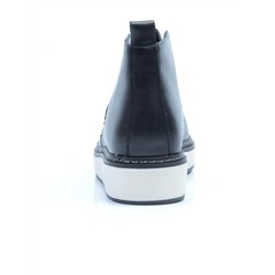 01-5172-1 BLACK Ботинки женские демисезонные (натуральная кожа, байка)
