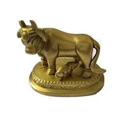 Латунная статуэтка Священной Коровы, Kamdhenu (Holy Cow) Brass Idol, произв. Kalyan Puja