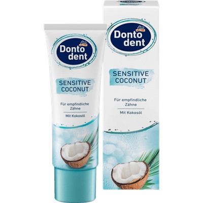 Dontodent Zahnpasta Sensitive Coconut Зубная паста с кокосом для чувствительных зубов, 75 мл