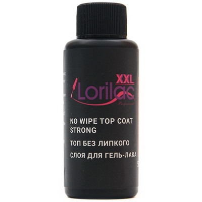Верхнее покрытие Lorilac Professional XXL No Wipe Top Coat Strong без липкого слоя 50 ml