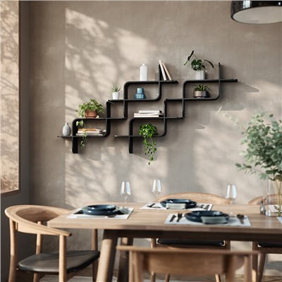Полка настенная Montage, черная