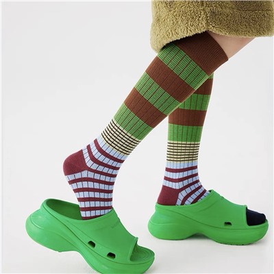Retro fashionable sports socks for men and women, gradient, internet celebrity